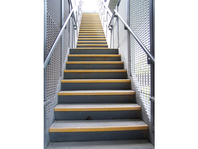 Fiberglass Reinforced Plastic Slip Resistant Stair Tread Cover Architectural and Commercial