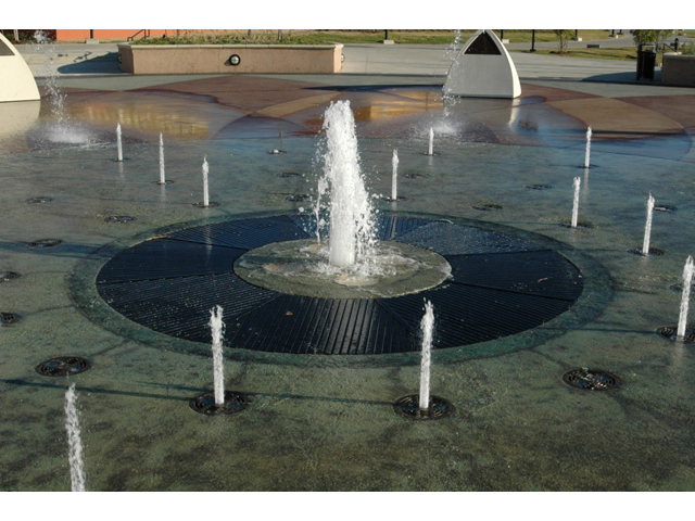 Fiberglass Reinforced Plastic, Pultruded Fountain Grating Dark Grey Architectural and Commercial