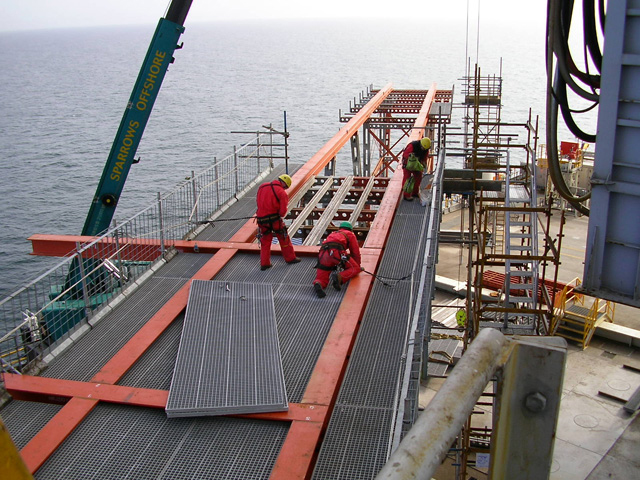Offshore glass reinforced plastic platform