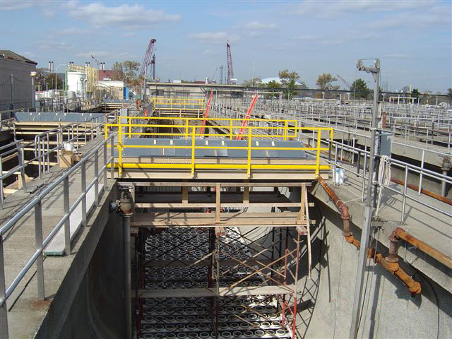 Fiber Glass Reinforced Plastic Railing in Wastewater Treatment Facility